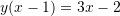 y(x-1)=3x-2